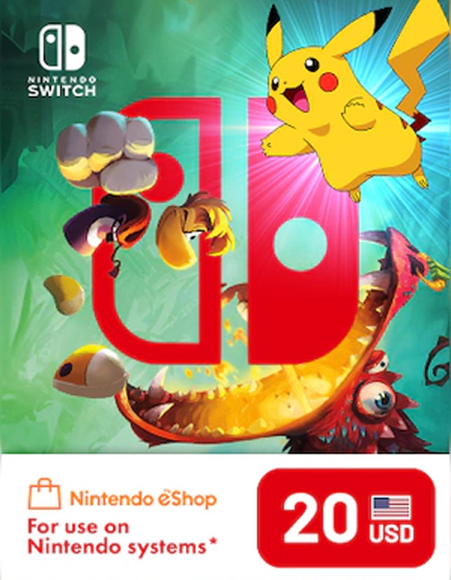 Nintendo eShop Card 20 USD Key - UNITED STATES - cdkeydeals.com