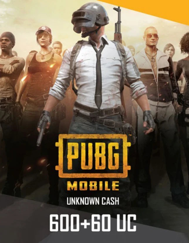 PUBG Mobile Official Website Key 600 UC + 60 Bonus