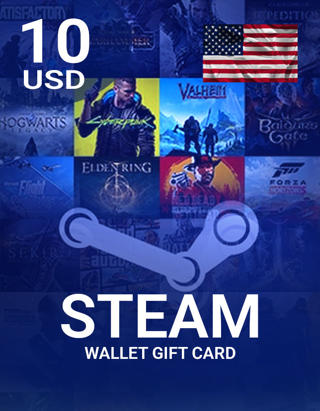 Steam Wallet Gift Card 10 USD Key - UNITED STATES - cdkeydeals.com