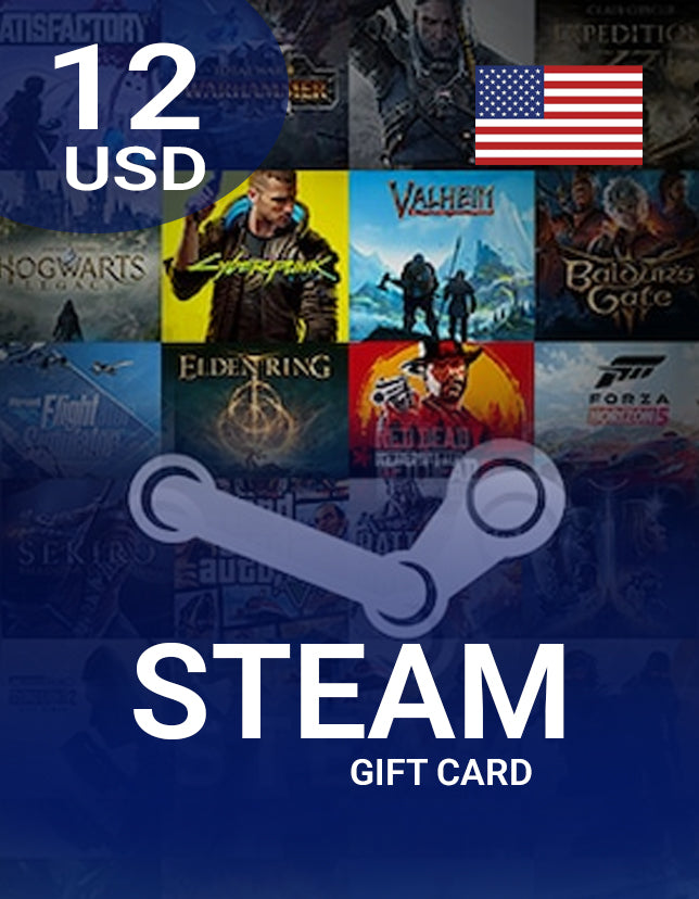 Steam Wallet Gift Card 12 USD Key - UNITED STATES-1