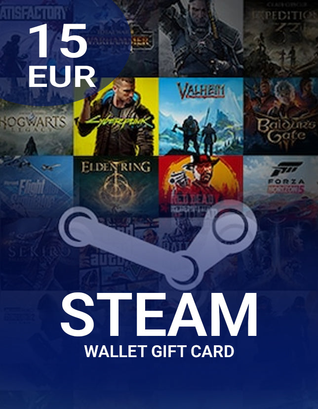 Steam Wallet Gift Card 15 EUR Key - EU-1