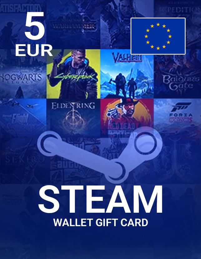 Steam Wallet Gift Card 5 EUR Key - EU - cdkeydeals.com