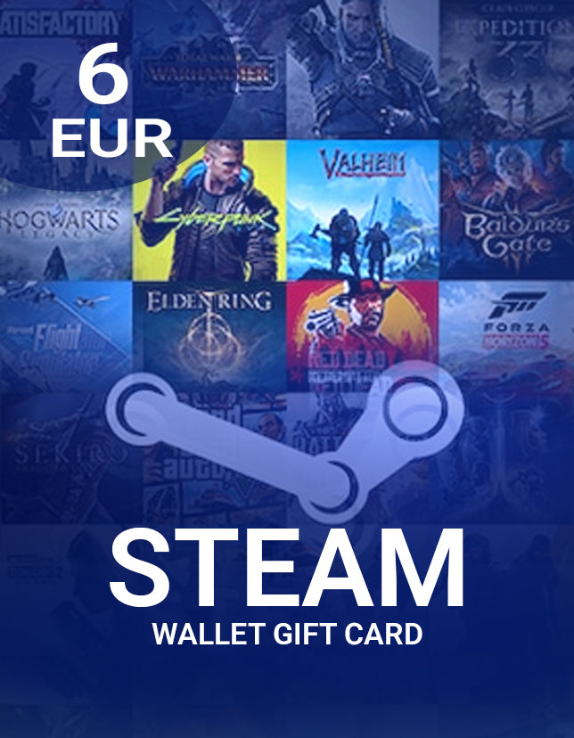 Steam Wallet Gift Card 6 EUR Key - EU-1