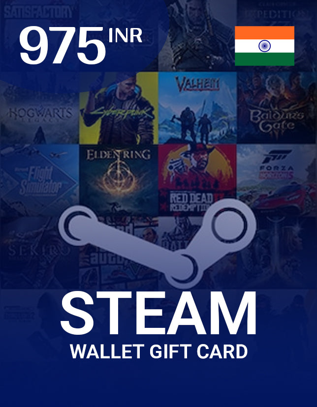 Steam Wallet Gift Card 975 INR Key - INDIA-1